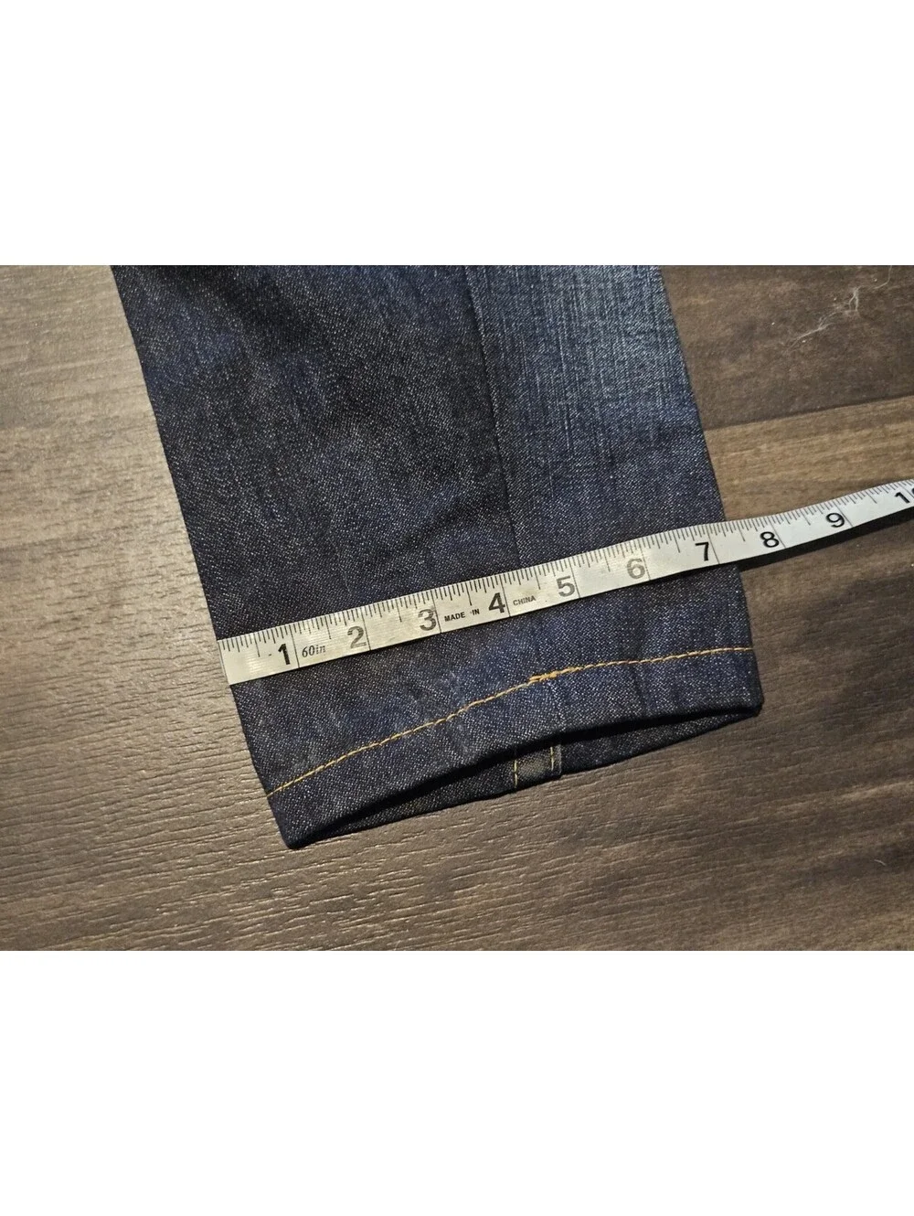 USA True Religion Joey Studded Mens 31x30 Dark Wash Blue Jeans Thick Stitch